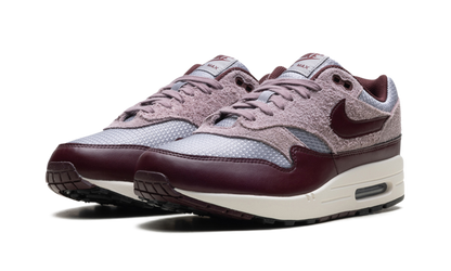 Air Max 1 ESS PRM "CEMENT GREY/BURGUNDY CRUSH" FQ7327 001